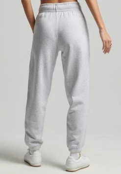 Superdry APPLIQUE LOGO JOGGERS - Tracksuit Bottoms - Cadet Grey Marl