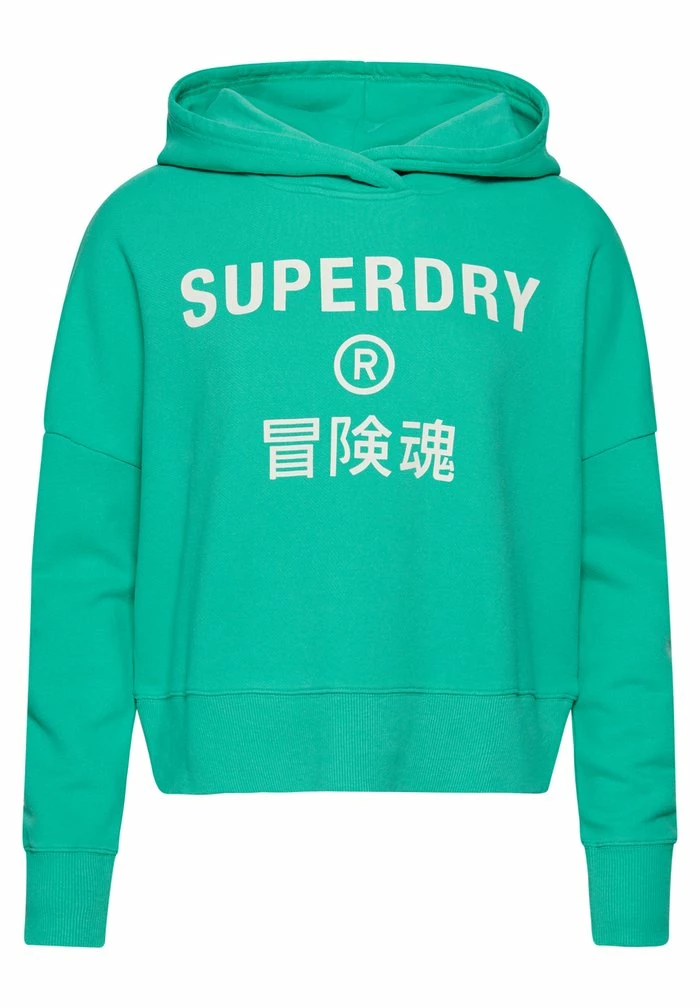 Superdry CROP BOX - Hoodie - Tropical Green 5 Superdry CROP BOX - Hoodie - Tropical Green - Image 5
