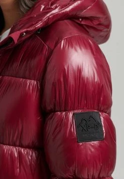 Superdry LONGLINE PUFFER - Winter Coat - Dark Berry -Superdry Shop 98d10eb9401748e8a9a42925a3376b62