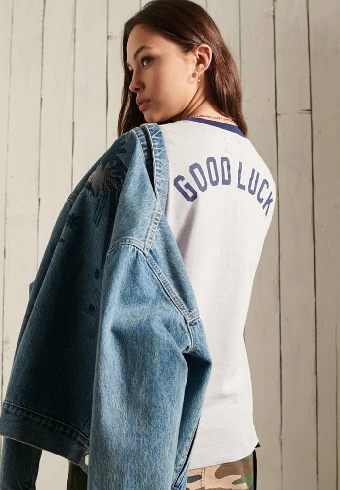 Superdry Print T-shirt - Grey Marl 2 Superdry Print T-shirt - Grey Marl - Image 2