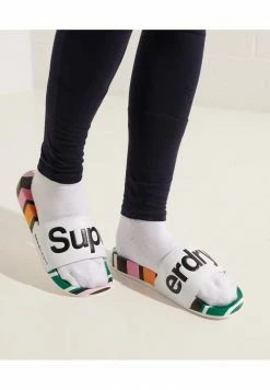 Superdry AOP BEACH SLIDE - Mules - Rainbow Stripe