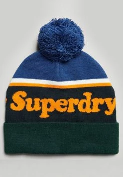 Superdry ESSENTIAL LOGO - Beanie - Twilight Navy Jaffa Orange -Superdry Shop 9997453c72254bf0a3d36abf5c1cdf87