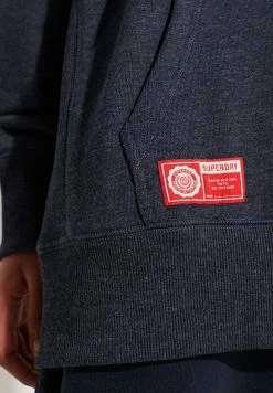 Superdry COLLEGE GRAPHIC - Hoodie - Blue Black Grindle -Superdry Shop 99ac3286842049559d35572903376d31