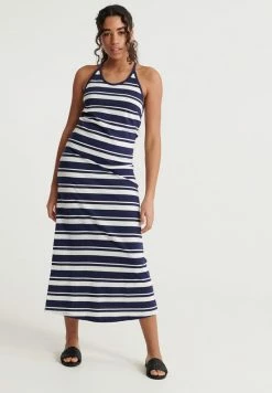 SUPERDRY SUMMER STRIPE MAXI DRESS - Day Dress - Atlantic Navy