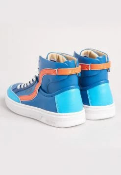 Superdry BASKET LUX - High-top Trainers - Blue Orange -Superdry Shop 99b903ddf13a492983e97236539069e4