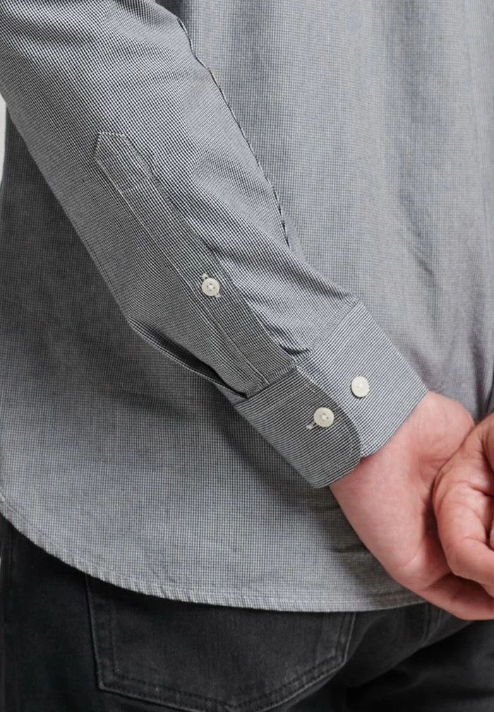 Superdry MICRO CHECK - Shirt - Mono Micro Check 4 Superdry MICRO CHECK - Shirt - Mono Micro Check - Image 4