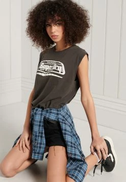 Superdry Top - Vintage Black