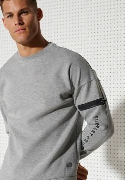 Superdry GYMTECH - Sweatshirt - Grey Marl -Superdry Shop 9a6c7dfbd7eb450cac50be61b0868a87