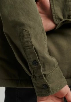 Superdry BORG LINED MILLER - Shirt - Surplus Goods Olive -Superdry Shop 9a8757dbccfa4ff699aefb78927a0840