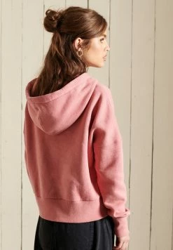 Superdry EMBELLISHED SUKA BOXY - Hoodie - Apricot Pink