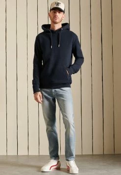 Superdry VINTAGE LOGO EMBROIDERED - Hoodie - Eclipse Navy