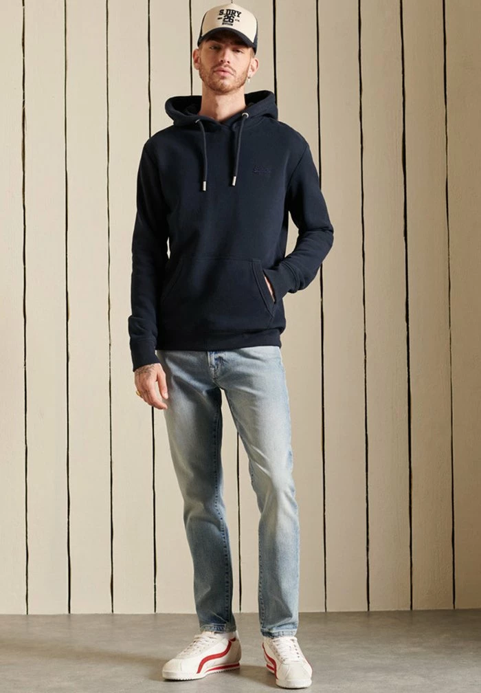 Superdry VINTAGE LOGO EMBROIDERED - Hoodie - Eclipse Navy 1 Superdry VINTAGE LOGO EMBROIDERED - Hoodie - Eclipse Navy
