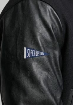 Superdry COLLEGE VARSITY - Bomber Jacket - Jet Black -Superdry Shop 9b549597ecbc4c0eb616d86d1193523c
