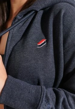 Superdry Zip-up Sweatshirt - Deep Navy Marl -Superdry Shop 9b80f0f766aa4148aac75d9bebfa1312