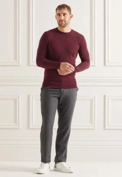 Superdry Jumper - Rich Deep Burgundy Marl