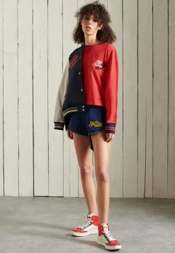 Superdry COLLEGIATE GRAPHIC - Long Sleeved Top - Drop Kick Red