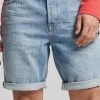 Superdry Denim Shorts - Beak Beat Up Blue