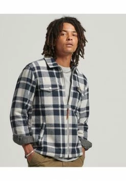 Superdry Summer Jacket - Rosce Check Ecru