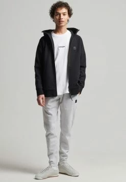 Superdry TECH JOGGERS - Tracksuit Bottoms - Cadet Grey Marl