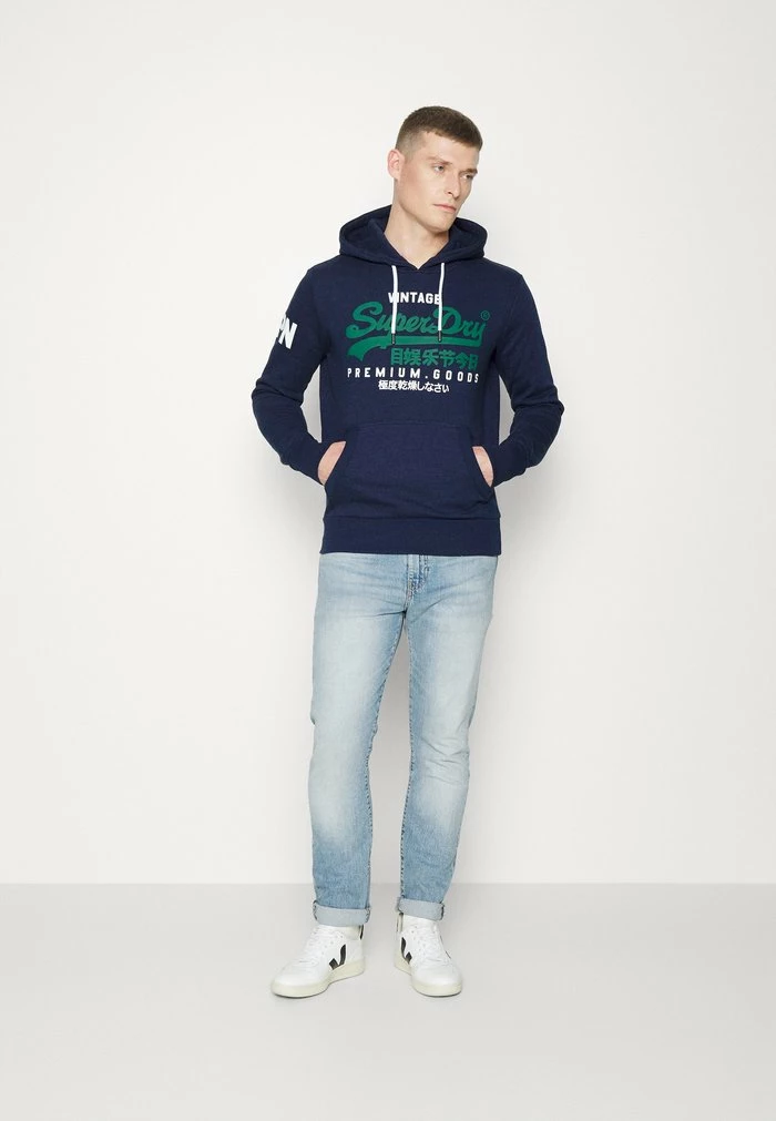 Superdry HOOD - Sweatshirt - Midnight Blue Grit 2 Superdry HOOD - Sweatshirt - Midnight Blue Grit - Image 2