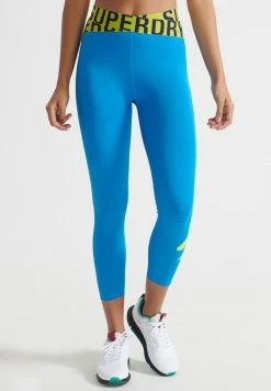 Superdry Leggings - Trousers - Aqua
