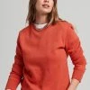 Superdry VINTAGE LOGO CREW - Sweatshirt - Bright Orange Marl