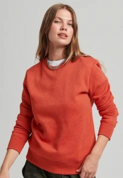 Superdry VINTAGE LOGO CREW - Sweatshirt - Bright Orange Marl