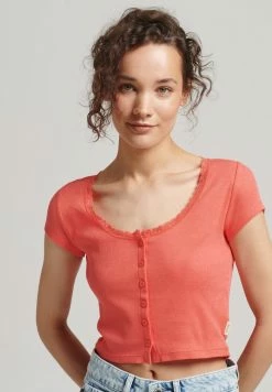 Superdry VINTAGE - Top - Summer Coral Marl