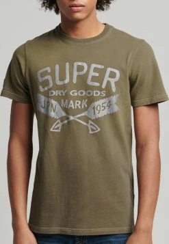 Superdry VINTAGE REWORK CLASSIC - Print T-shirt - Dark Grey Metalic Silver