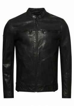 Superdry RACER - Leather Jacket - Black -Superdry Shop 9e3f7a61ae6f4ec498d3c8a37ac44562