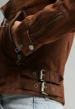 Superdry Leather Jacket - Tobacco Suede -Superdry Shop a007cefd36d941378ad3502efa774108