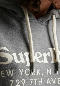 Superdry VENUE INTEREST - Hoodie - Charcoal Marl -Superdry Shop a0d28c937c1340bcb255072e17f975f5