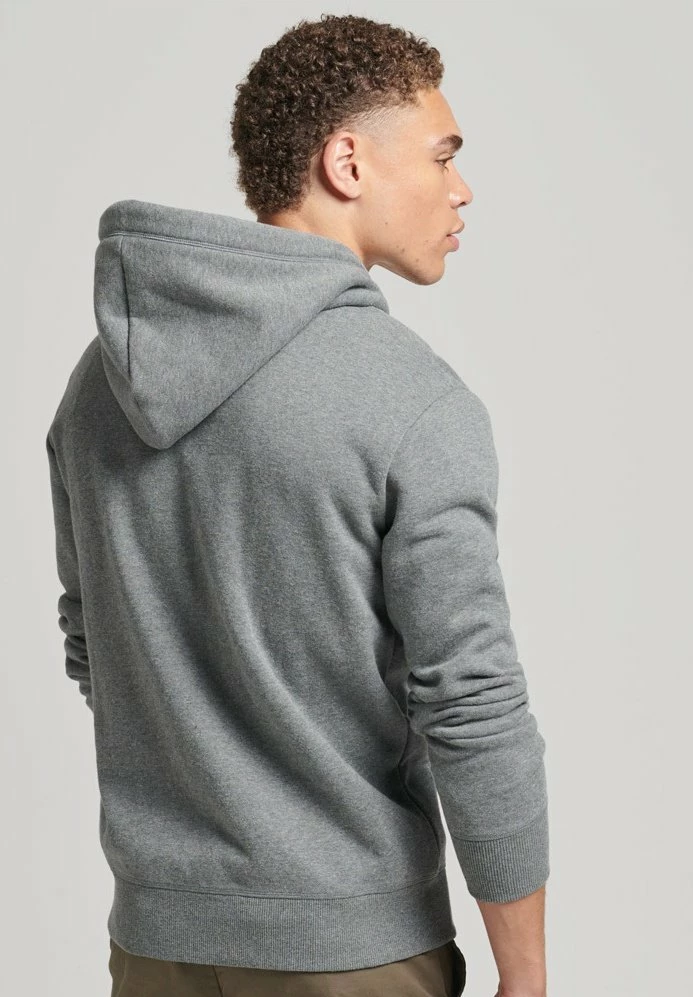 Superdry Zip-up Sweatshirt - Charcoal Grey Marl 3 Superdry Zip-up Sweatshirt - Charcoal Grey Marl - Image 3