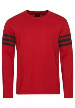 Superdry VINTAGE QUARTERBACK - Long Sleeved Top - Red