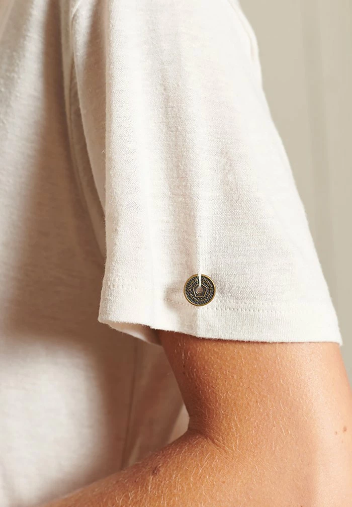 Superdry CHEVRON SHORT SLEEVED - Print T-shirt - Oatmeal 6 Superdry CHEVRON SHORT SLEEVED - Print T-shirt - Oatmeal - Image 6