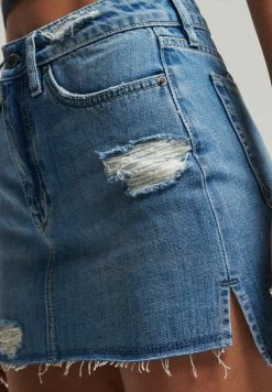 Superdry VINTAGE - Denim Skirt - Mid Indigo Used -Superdry Shop a1e4c0b188d54f56b069a796ad724d8f