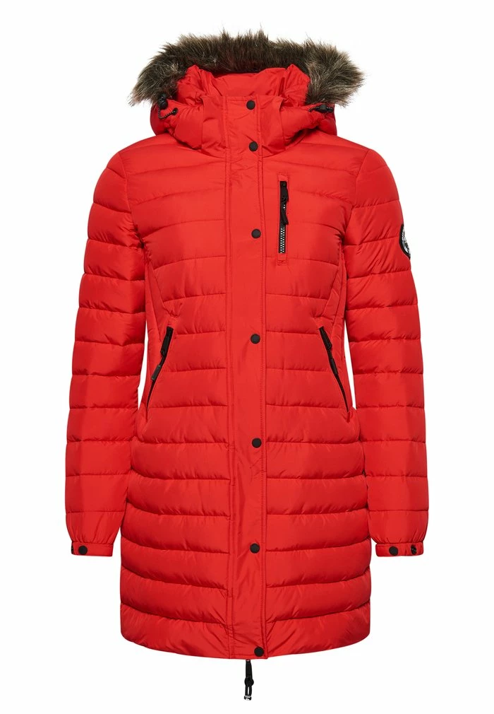 Superdry Winter Coat - High Risk Red 3 Superdry Winter Coat - High Risk Red - Image 3