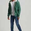 Superdry BORG - Zip-up Sweatshirt - Heritage Pine Green Marl