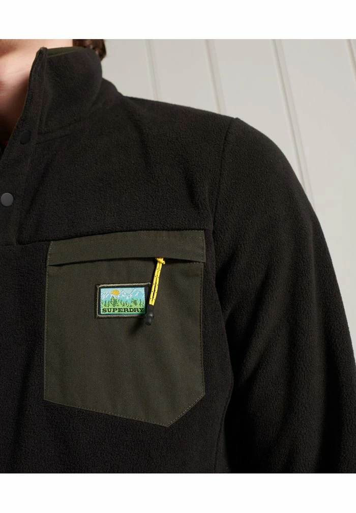 Superdry B TRAIL - Fleece Jumper - Black 3 Superdry B TRAIL - Fleece Jumper - Black - Image 3