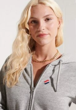 Superdry Zip-up Sweatshirt - Grey Slub Grindle -Superdry Shop a2765f896f314c34b7499a0cf4f4e453