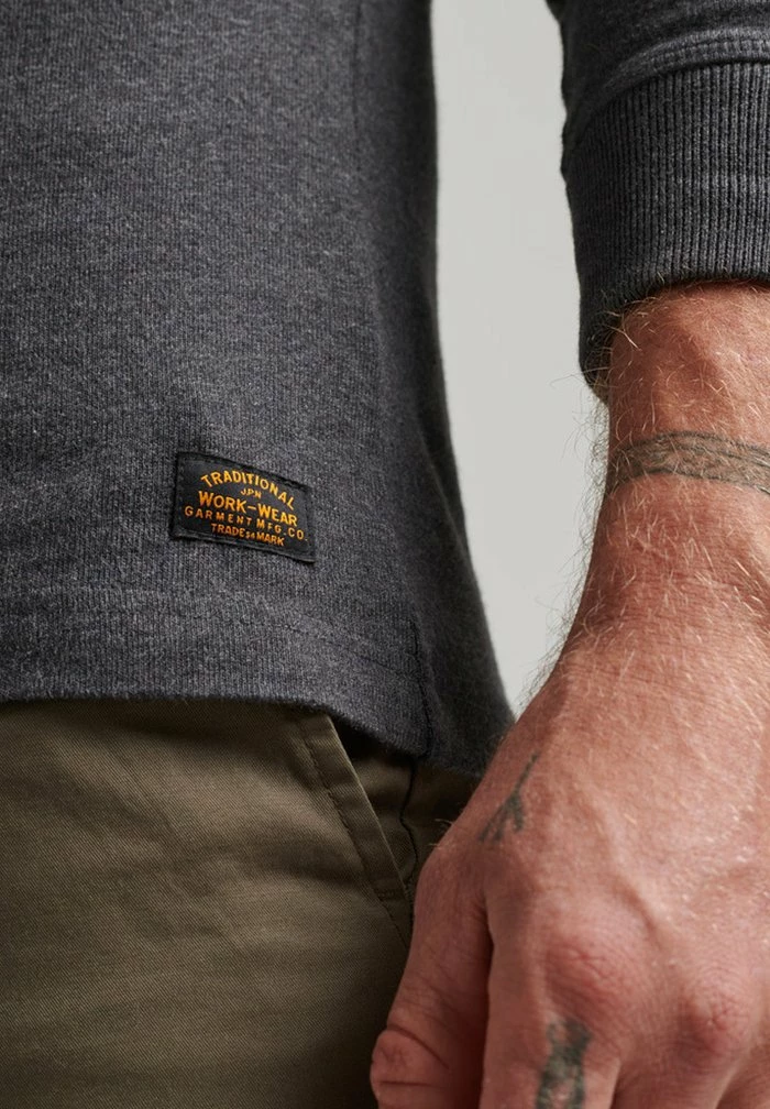 Superdry LONG SLEEVE - Long Sleeved Top - Graphite Dark Marl 3 Superdry LONG SLEEVE - Long Sleeved Top - Graphite Dark Marl - Image 3