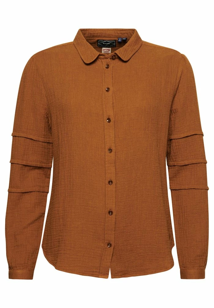 Superdry PENNY - Button-down Blouse - Denim Co Tobacco 6 Superdry PENNY - Button-down Blouse - Denim Co Tobacco - Image 6