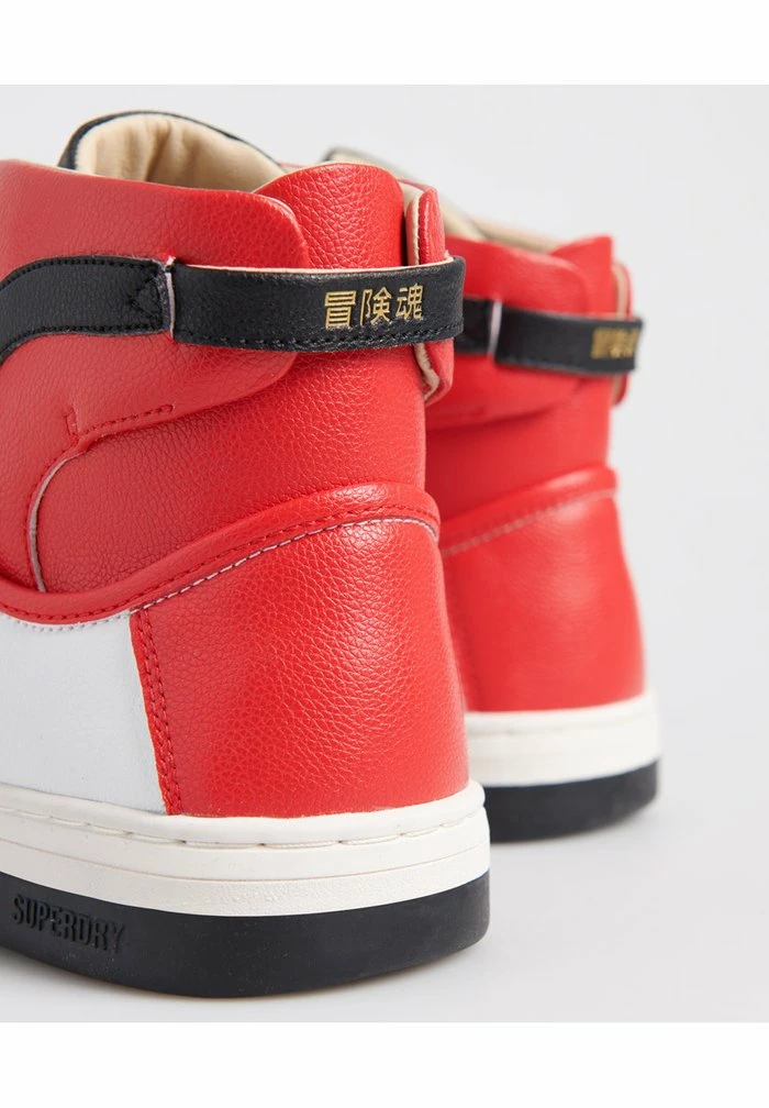 Superdry BASKET LUX - High-top Trainers - White/black/red 6 Superdry BASKET LUX - High-top Trainers - White/black/red - Image 6