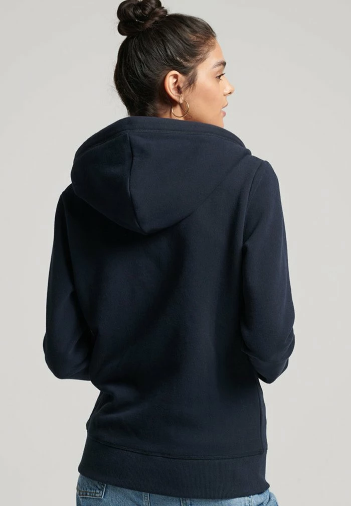 Superdry Zip-up Sweatshirt - Eclipse Navy 2 Superdry Zip-up Sweatshirt - Eclipse Navy - Image 2