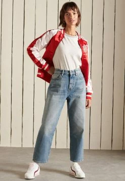 Superdry VINTAGE BASEBALL 3/4 SLEEVED - Long Sleeved Top - Oat Marl/athletic Grey Marl