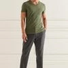 Superdry POCKET V-NECK - Basic T-shirt - Thyme