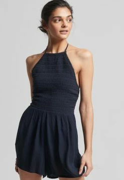 Superdry VINTAGE SMOCKED - Jumpsuit - Eclipse Navy