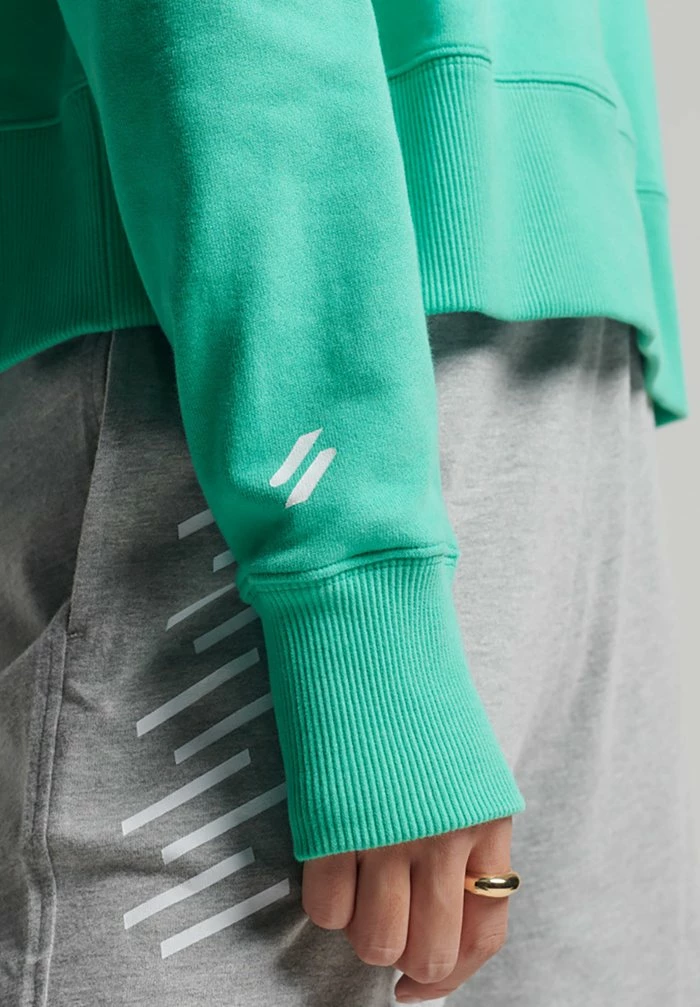 Superdry CROP BOX - Hoodie - Tropical Green 4 Superdry CROP BOX - Hoodie - Tropical Green - Image 4