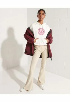 Superdry EXPEDITION GRAPHIC CROP - Hoodie - New Chalk