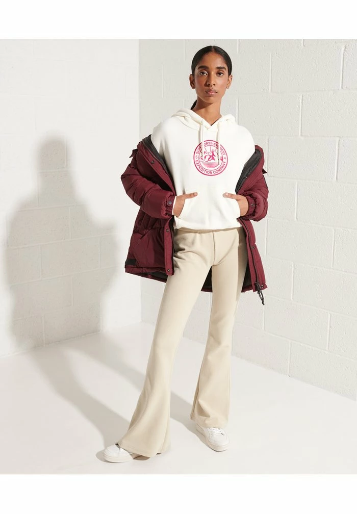 Superdry EXPEDITION GRAPHIC CROP - Hoodie - New Chalk 1 Superdry EXPEDITION GRAPHIC CROP - Hoodie - New Chalk